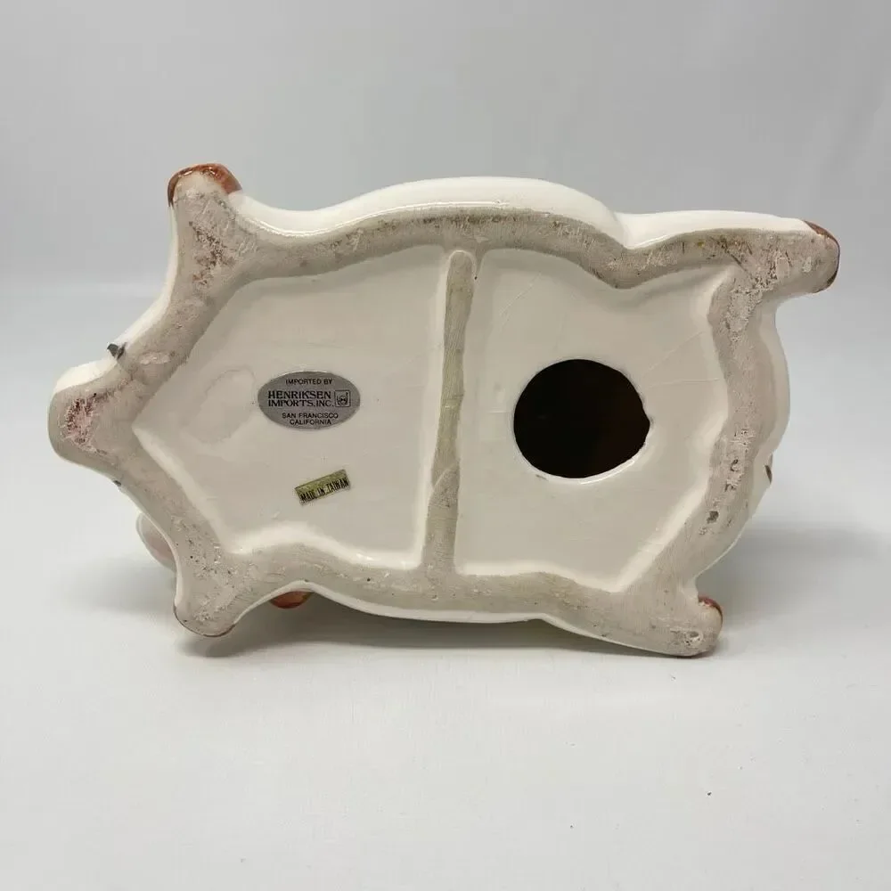 4 Pig High Ceramic Pile Pokadots Coin Bank 8